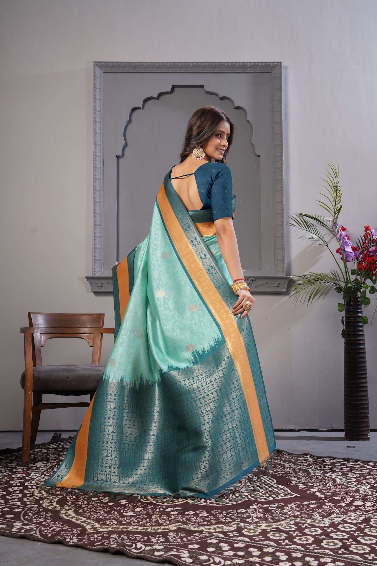 KARAMKARI-RAJKUMARI (VISCOSE TUSSAR SILK)