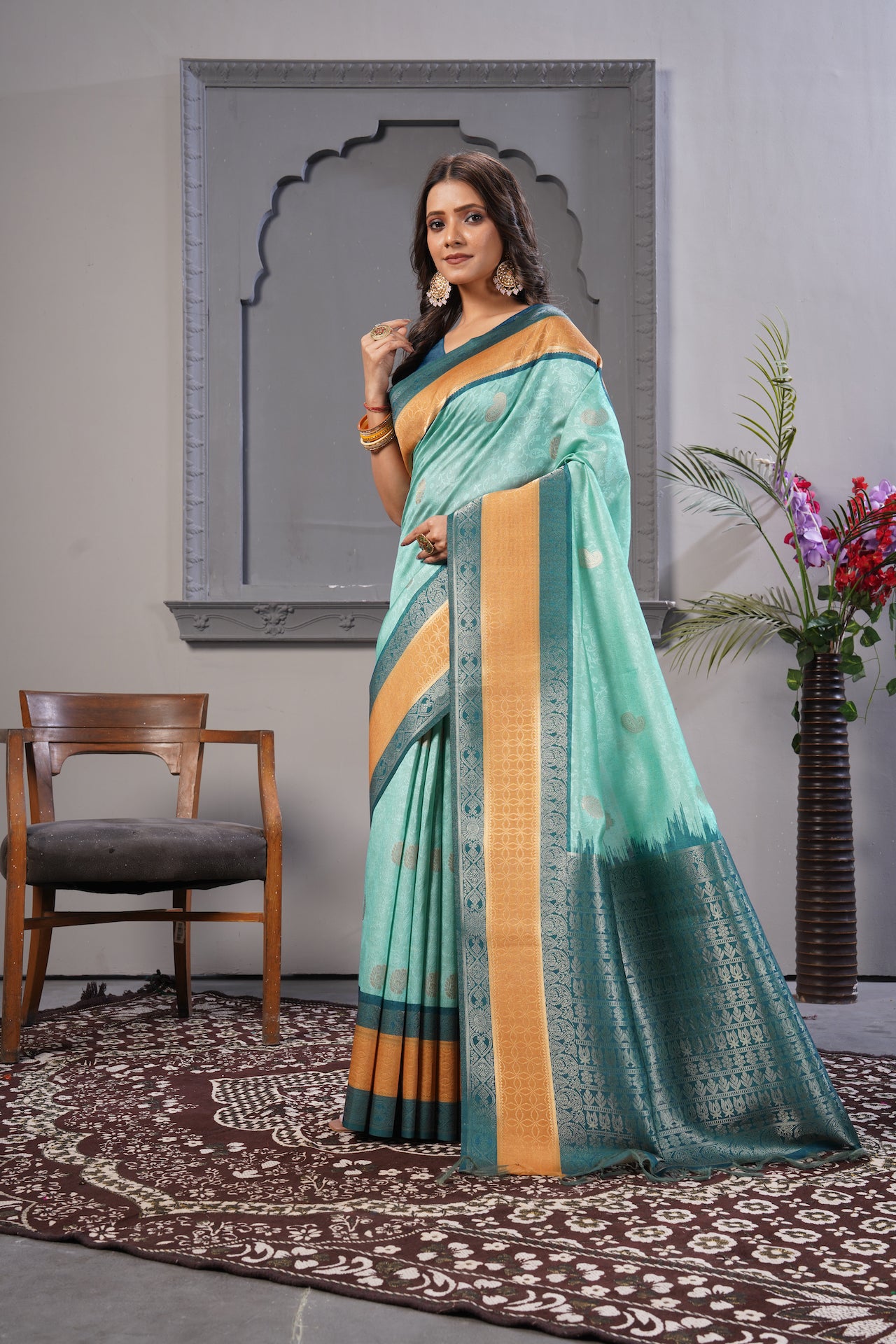 KARAMKARI-RAJKUMARI (VISCOSE TUSSAR SILK)