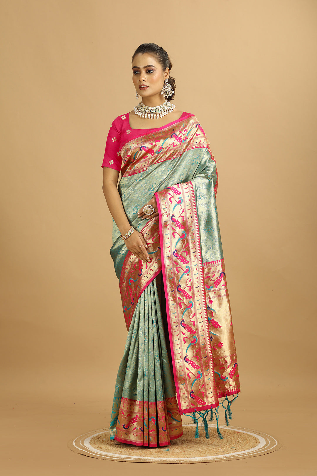 KARAMKARI-FLIRTY FABRIC (SILK SAREE)