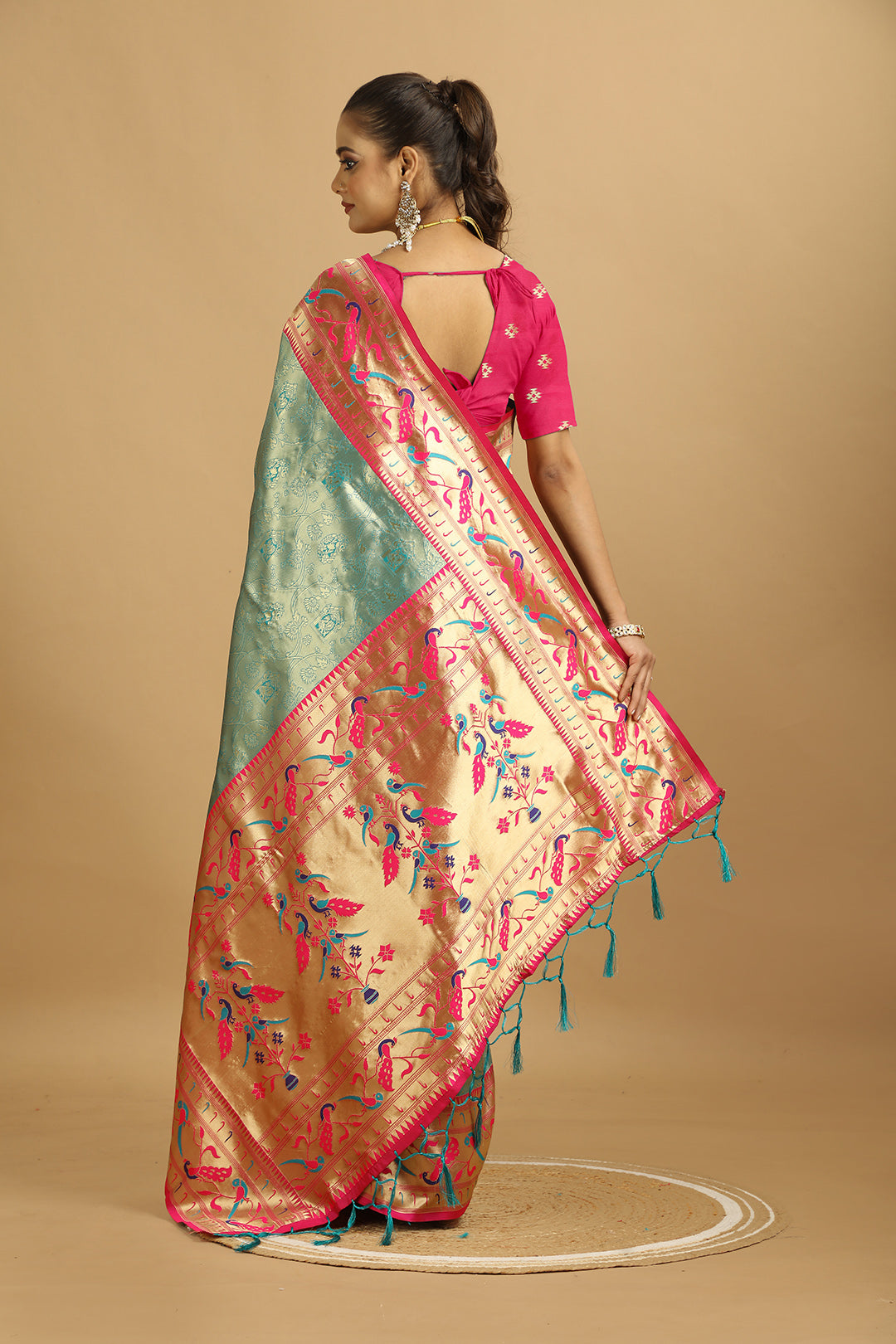 KARAMKARI-FLIRTY FABRIC (SILK SAREE)