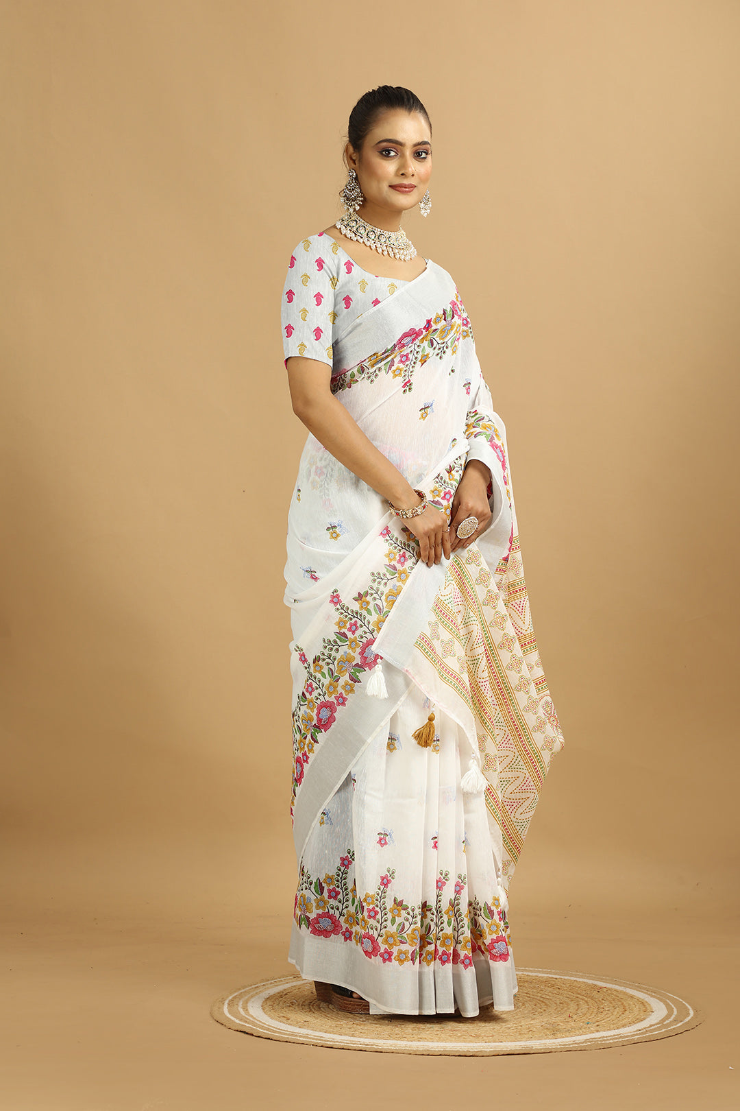 KARAMKARI-RETRO RIOT (ORGANIC COTTON SAREE)