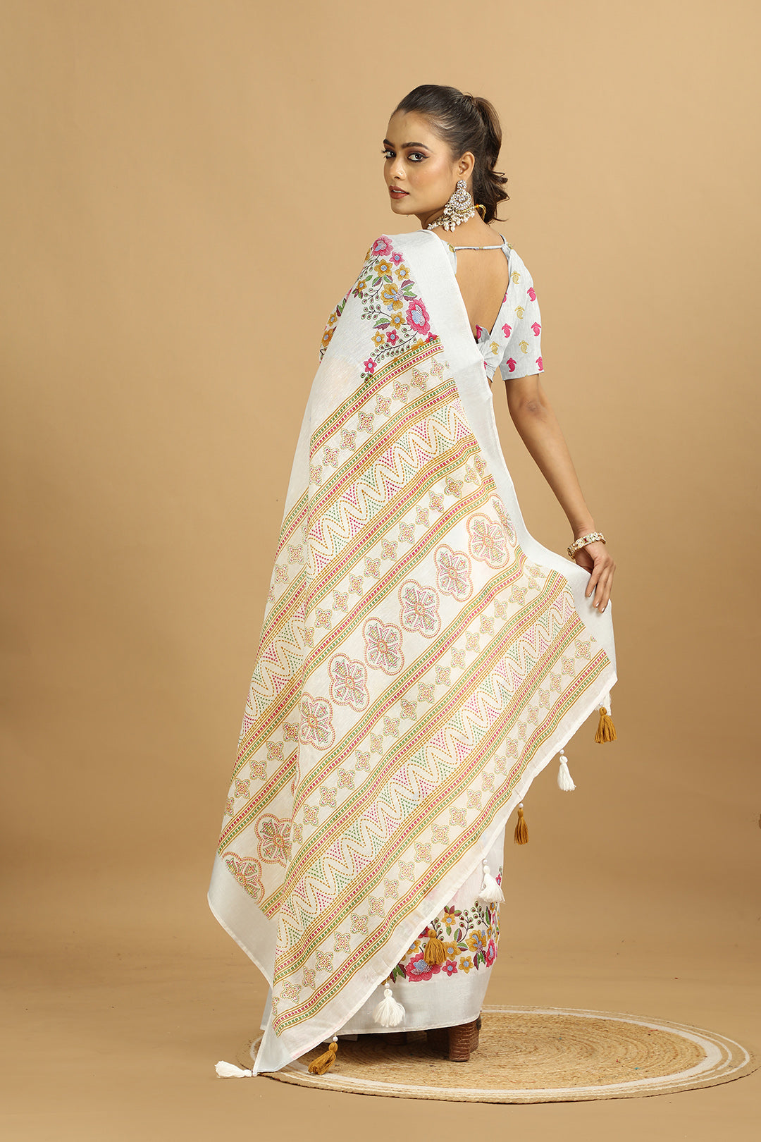 KARAMKARI-RETRO RIOT (ORGANIC COTTON SAREE)