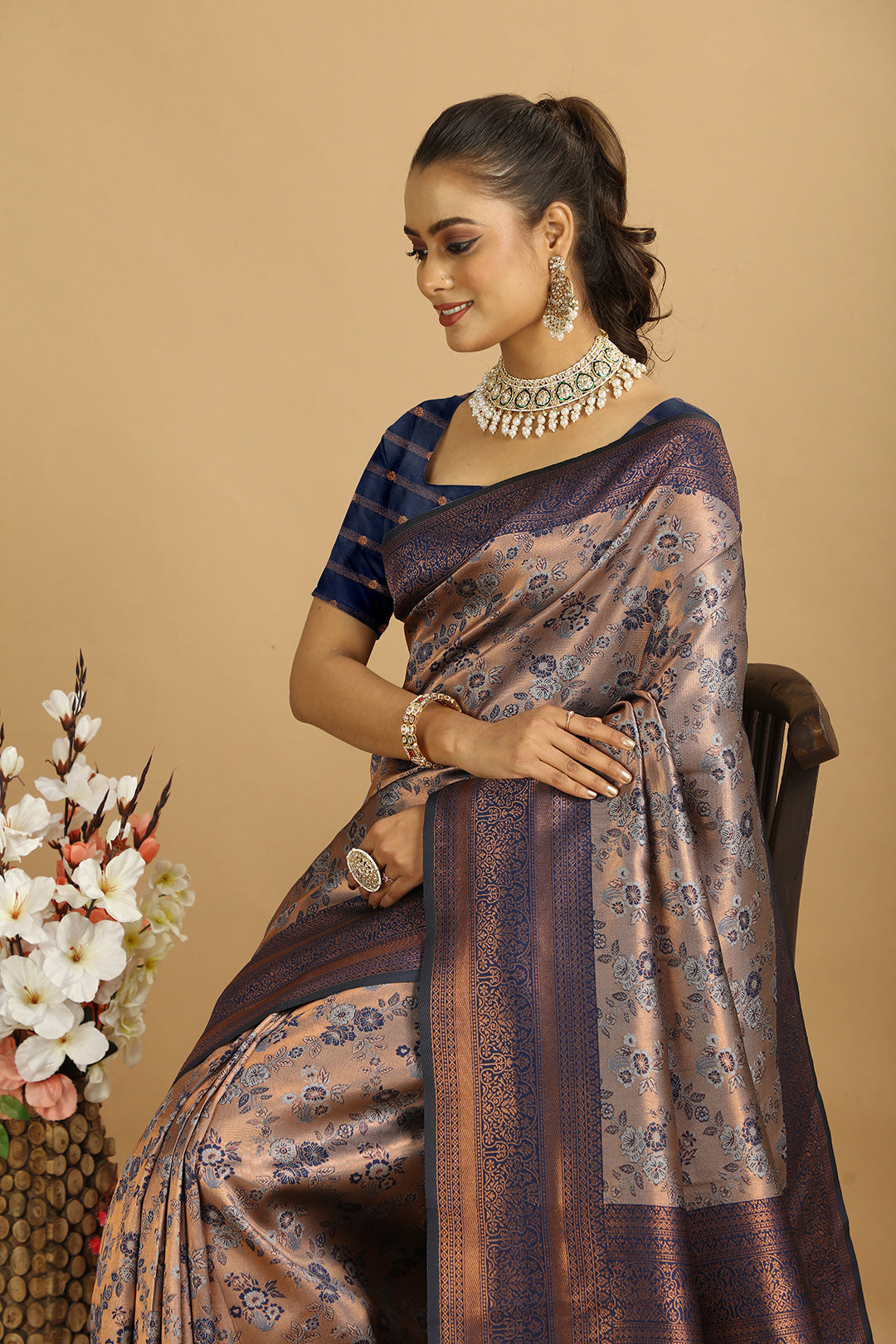 KARAMKARI-RAAT KI RANI (SILK SAREE)