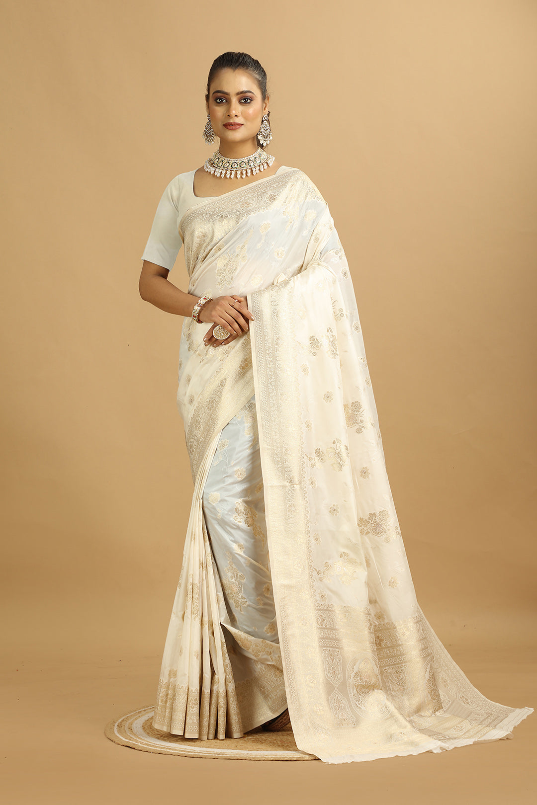 KARAMKARI-KARAM CLASSIC GOLD (ITALIAN VISCOSE SILK SAREE)