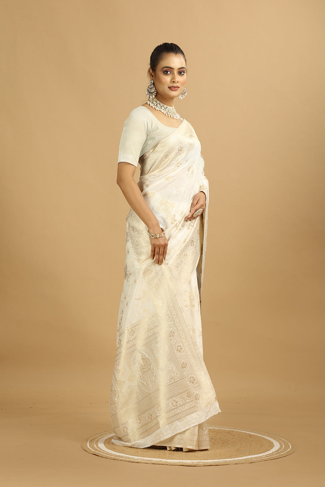 KARAMKARI-KARAM CLASSIC GOLD (ITALIAN VISCOSE SILK SAREE)