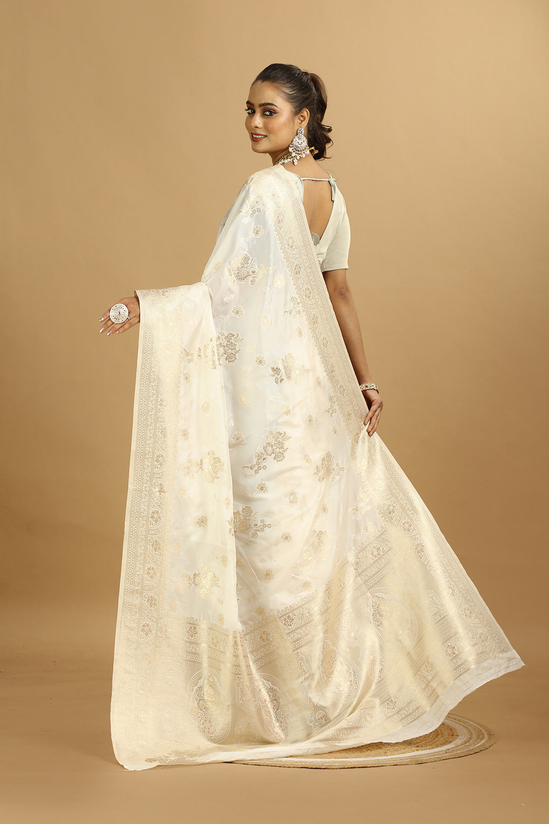 KARAMKARI-KARAM CLASSIC GOLD (ITALIAN VISCOSE SILK SAREE)