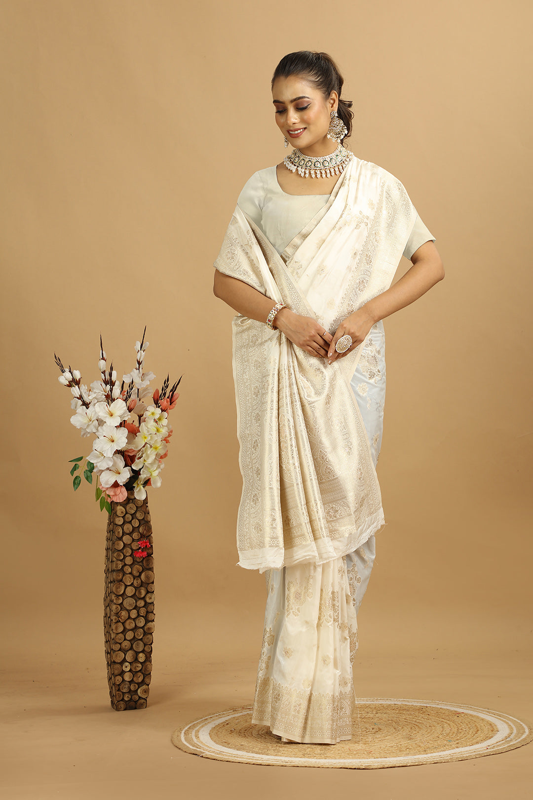 KARAMKARI-KARAM CLASSIC GOLD (ITALIAN VISCOSE SILK SAREE)