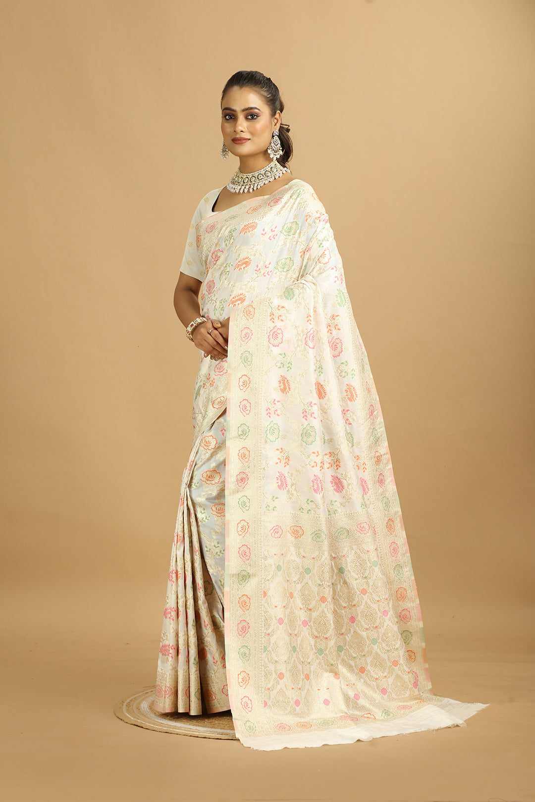 KARAMKARI-KARAM AUTUMN MIST (SILK SAREE)