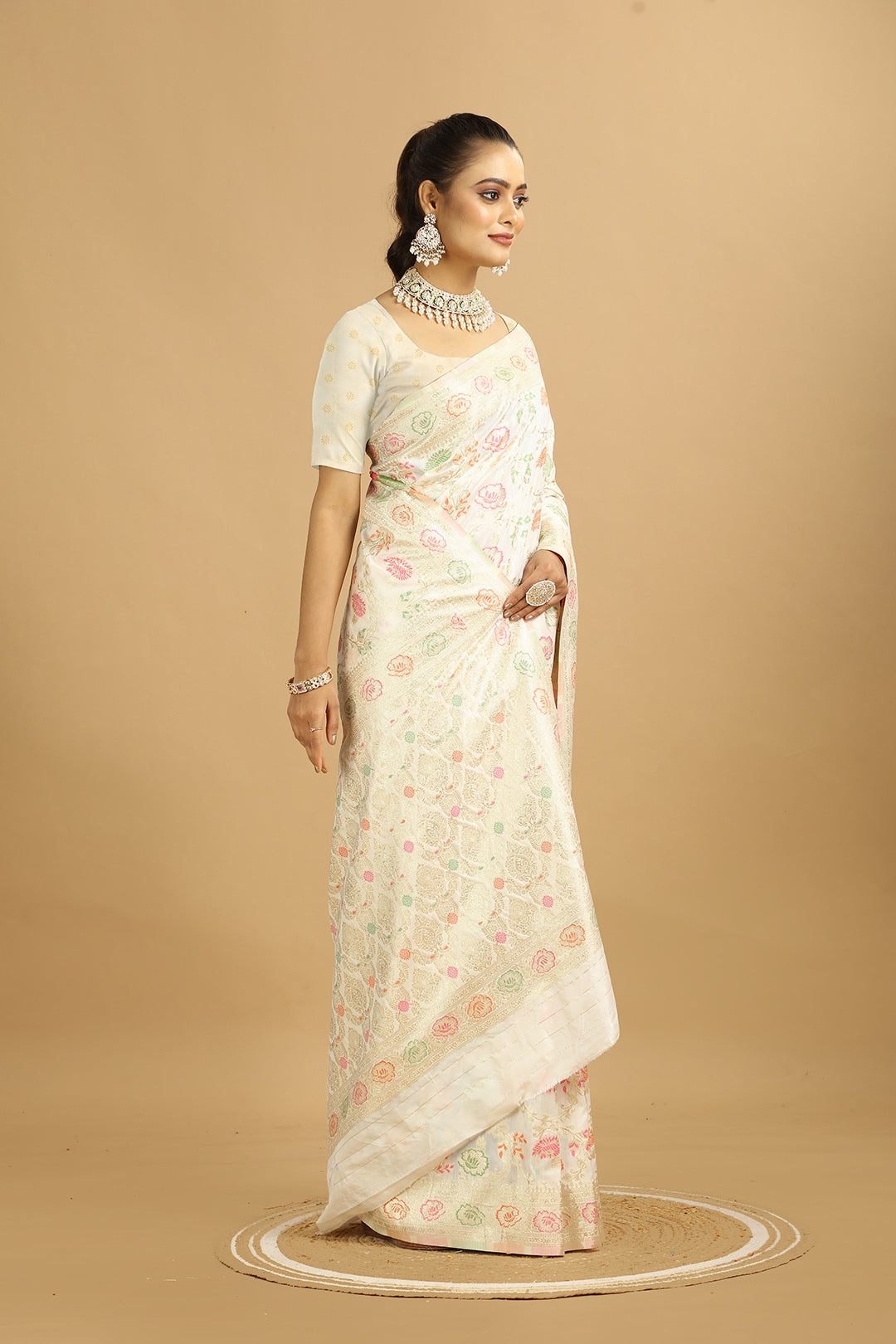KARAMKARI-KARAM AUTUMN MIST (SILK SAREE)