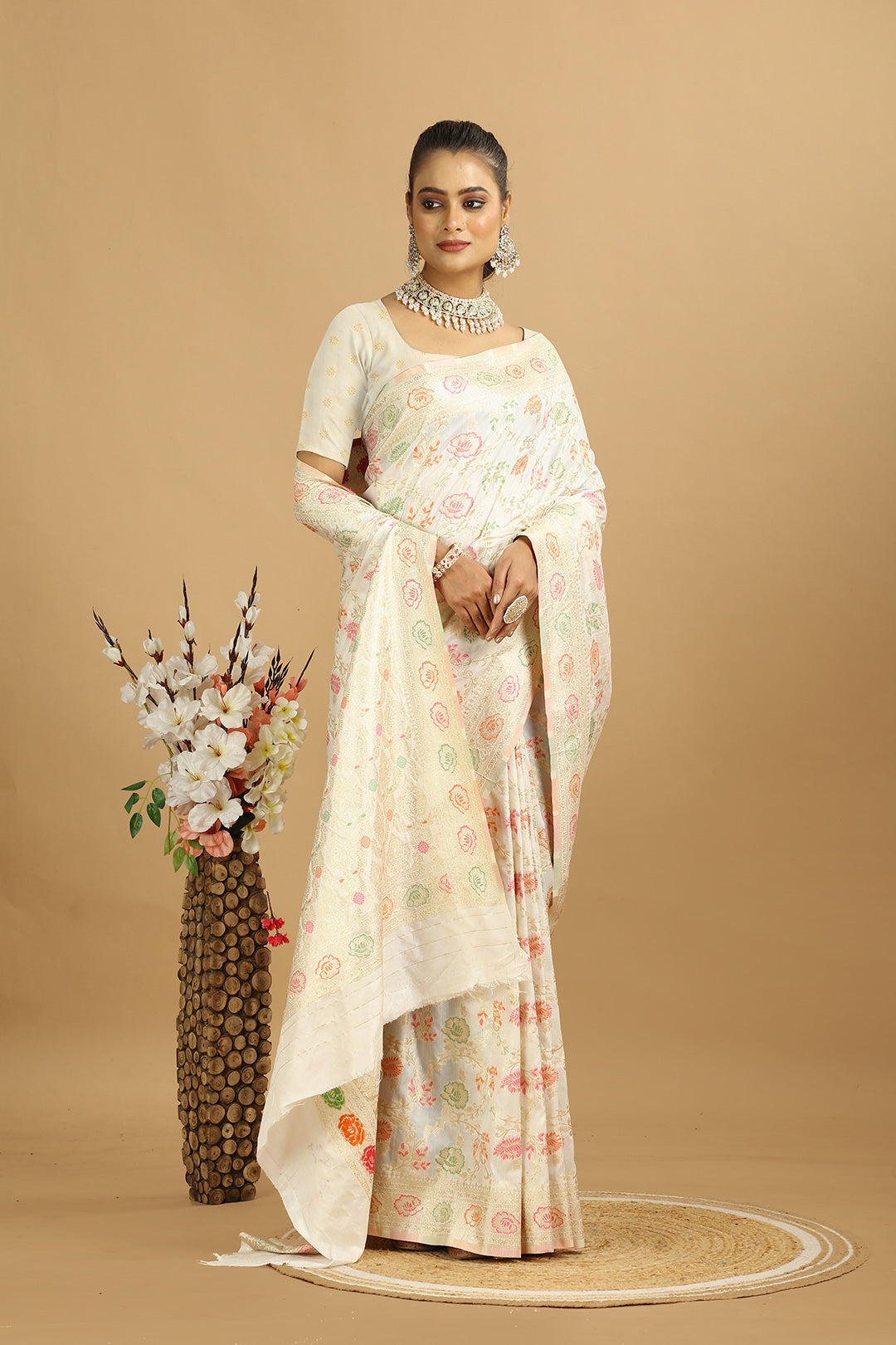 KARAMKARI-KARAM AUTUMN MIST (SILK SAREE)