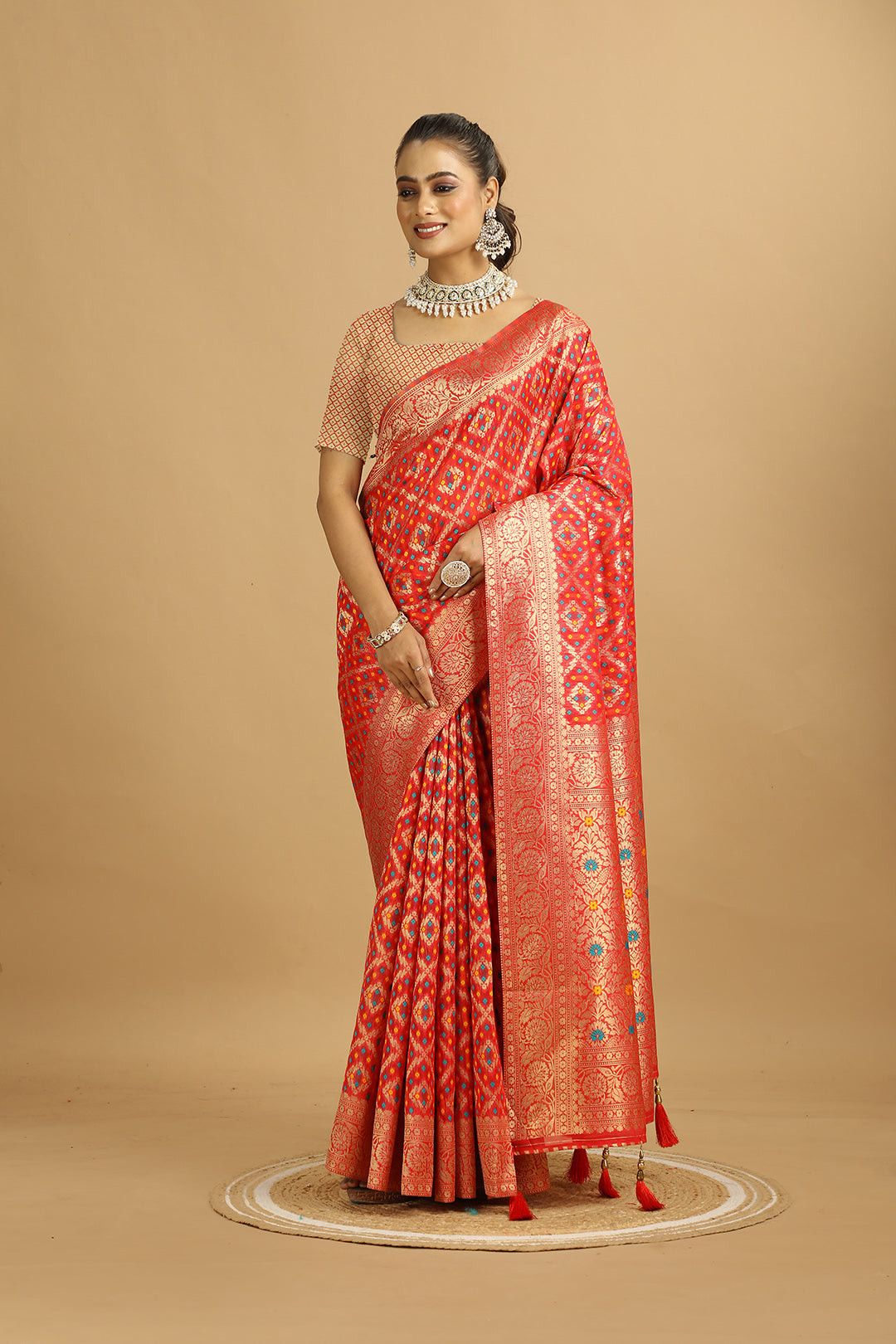 KARAMKARI-RAJ-GHARANA 
(COTTON SILK SAREE)