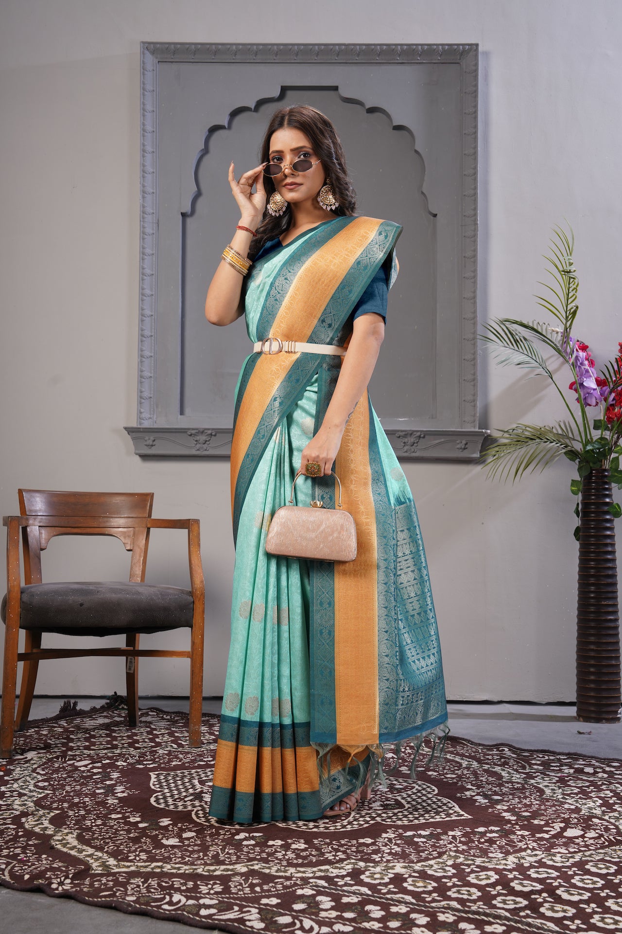 KARAMKARI-RAJKUMARI (VISCOSE TUSSAR SILK)