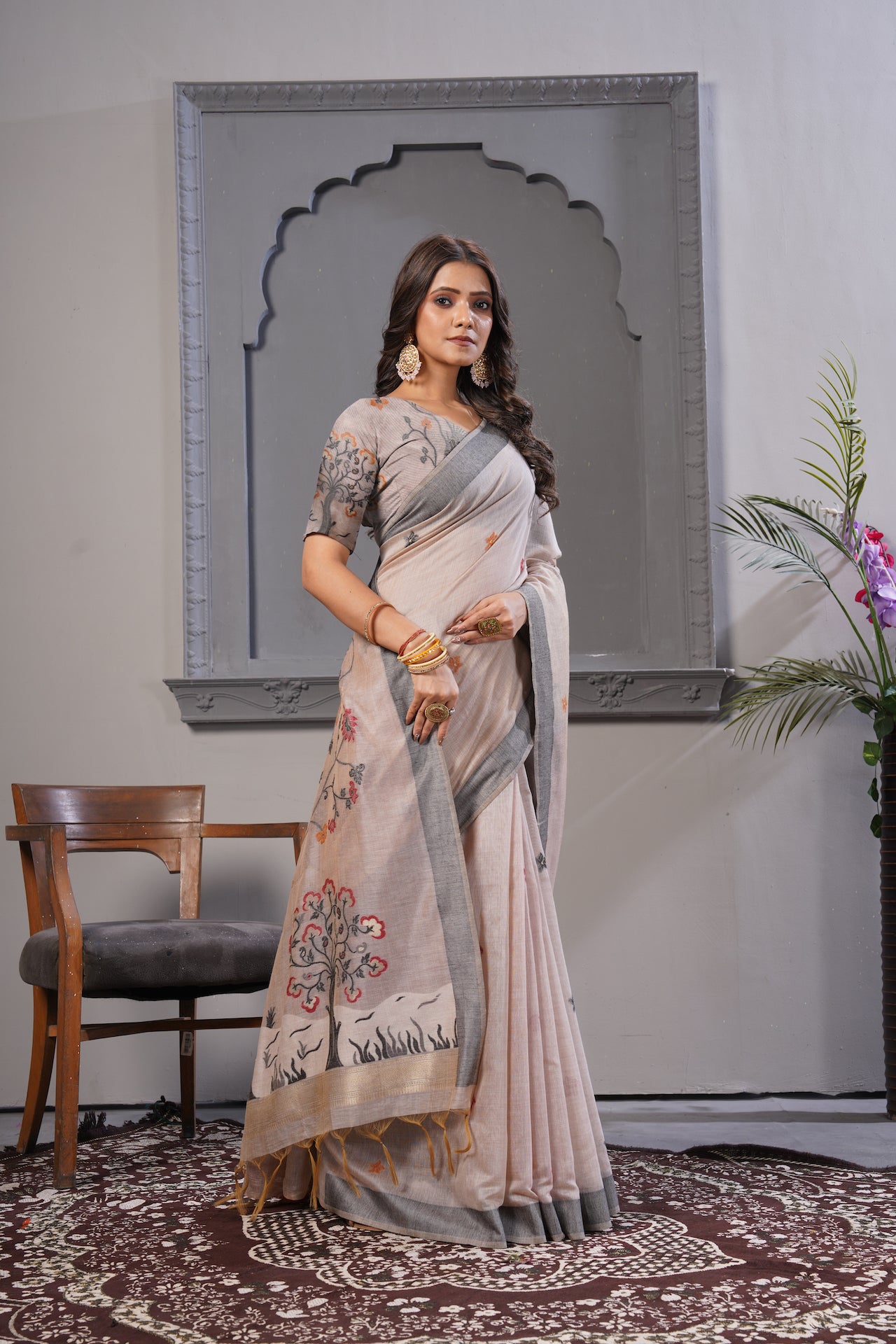 KARAMKARI-SAJNI (ORGANIC COTTON TUSSAR SILK)