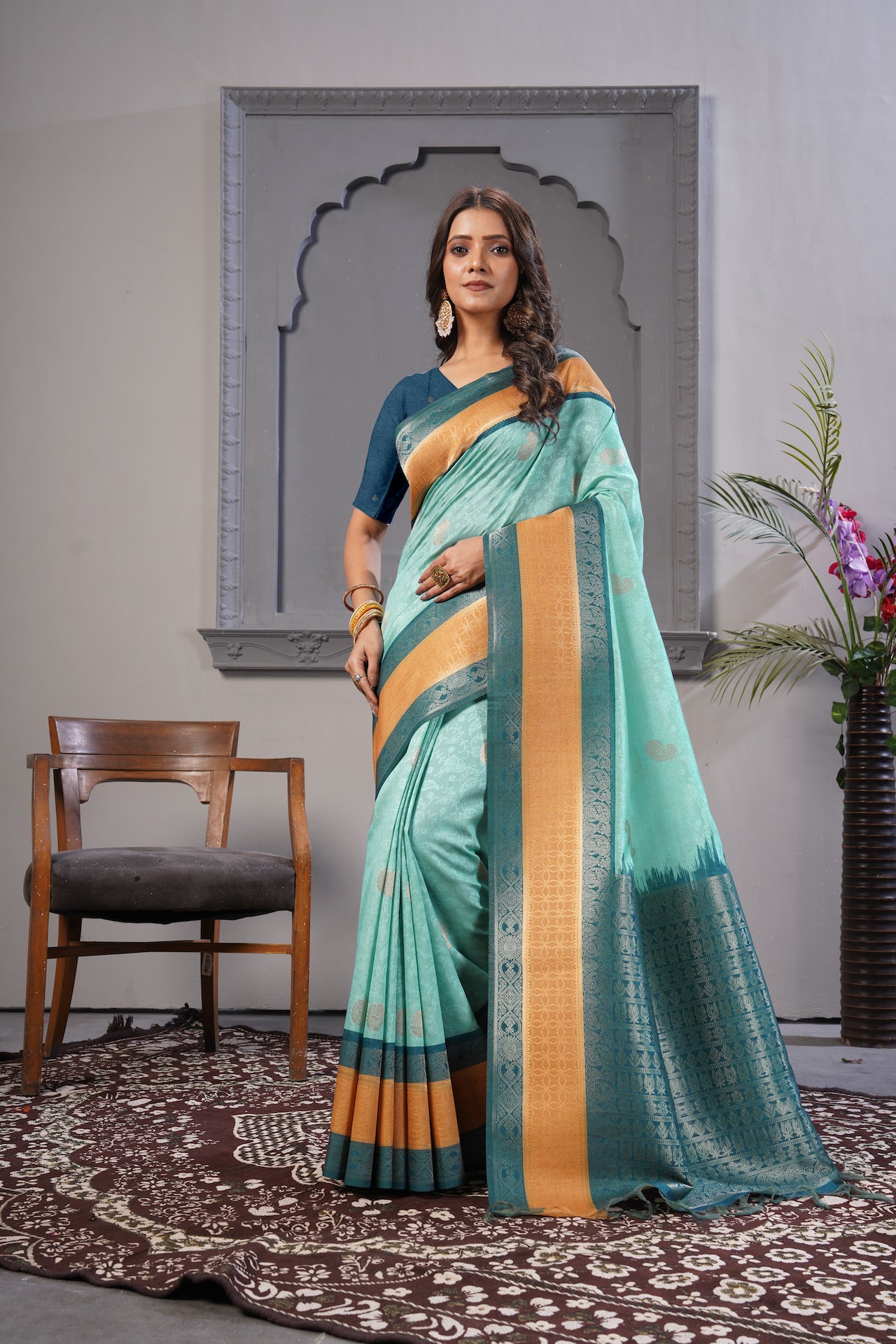 KARAMKARI-RAJKUMARI (VISCOSE TUSSAR SILK)